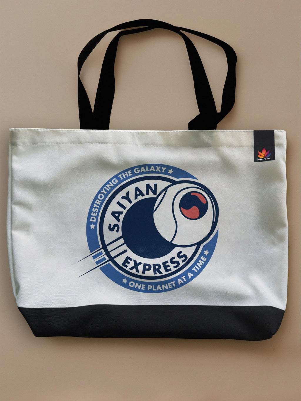 Dragon Ball - Saiyan Express - Neo Tote Bag White Front Only by inspire.inc