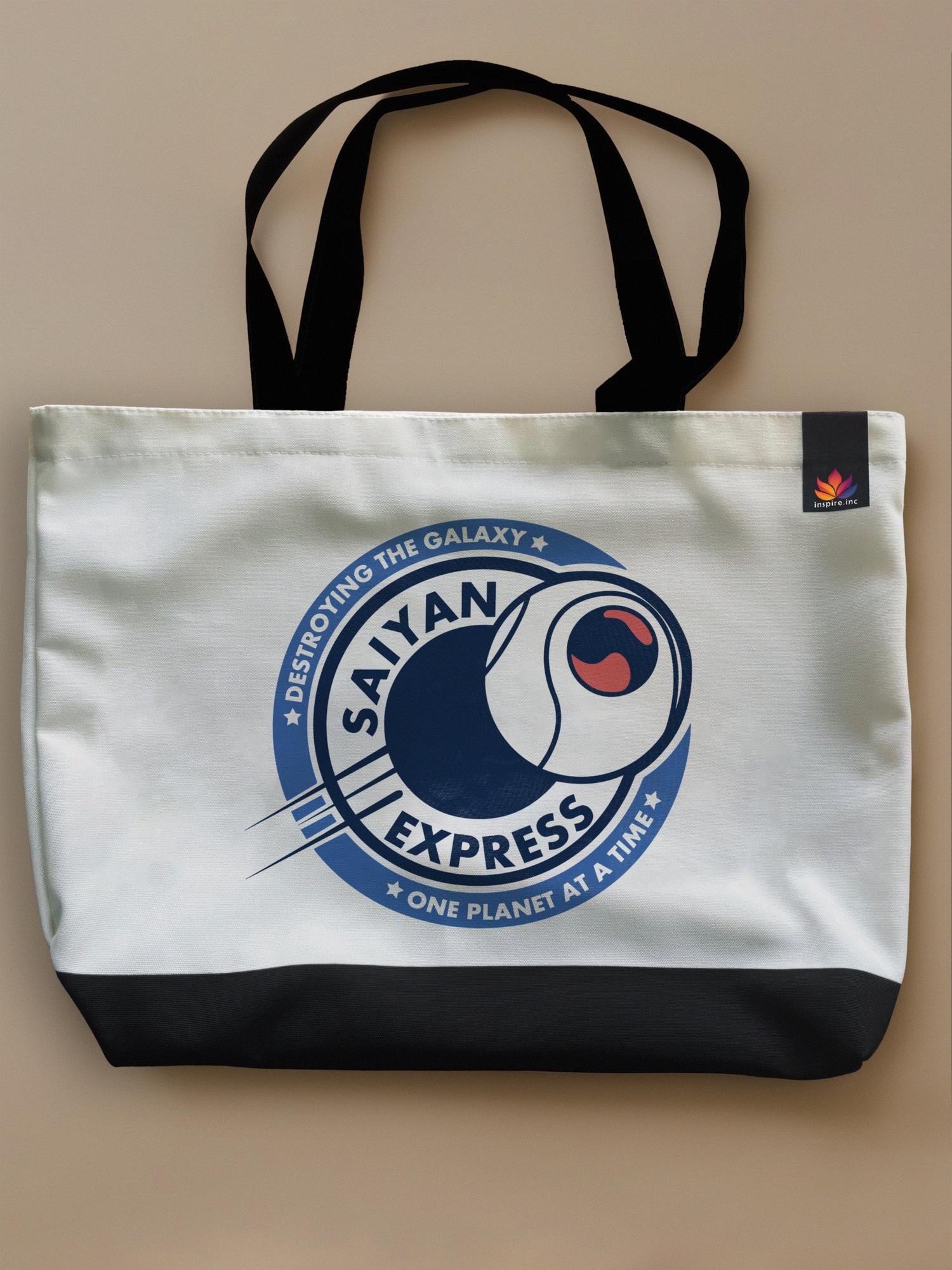 Dragon Ball - Saiyan Express - Neo Tote Bag White Front Only by inspire.inc