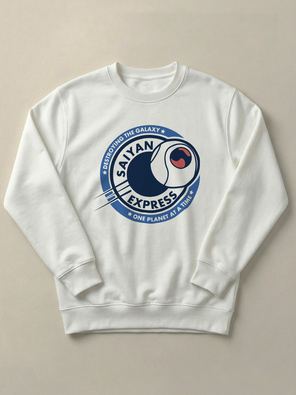 Dragon Ball - Saiyan Express - Regular/Oversized Sweatshirt White by inspire.inc