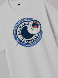 Dragon Ball - Saiyan Express - Regular/Oversized T-shirt White close-up by inspire.inc