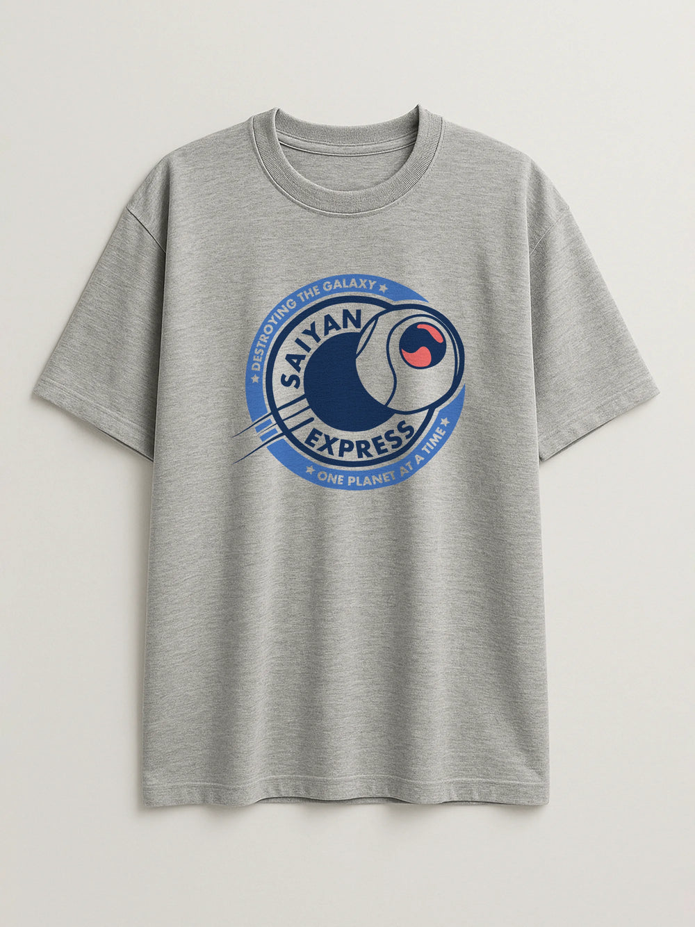 Dragon Ball - Saiyan Express - Regular/Oversized T-shirt Light Heather Gray by inspire.inc