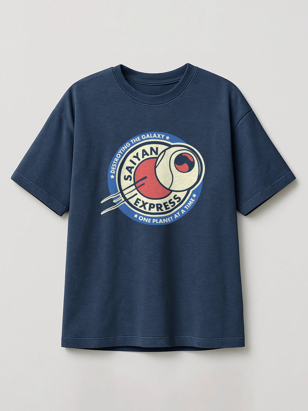 Dragon Ball - Saiyan Express - Regular/Oversized T-shirt Heather Blue by inspire.inc