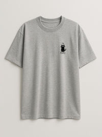 Ew, People Cat - Regular/Oversized T-shirt Oversized Light Heather Gray by inspire.inc