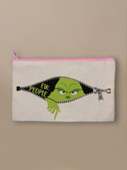 Ew, People Grinch - Zipper Pouch Pink by inspire.inc