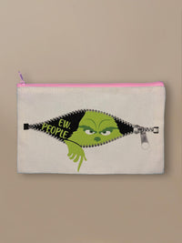 Ew, People Grinch - Zipper Pouch Pink by inspire.inc