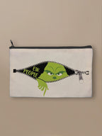 Ew, People Grinch - Zipper Pouch Black by inspire.inc