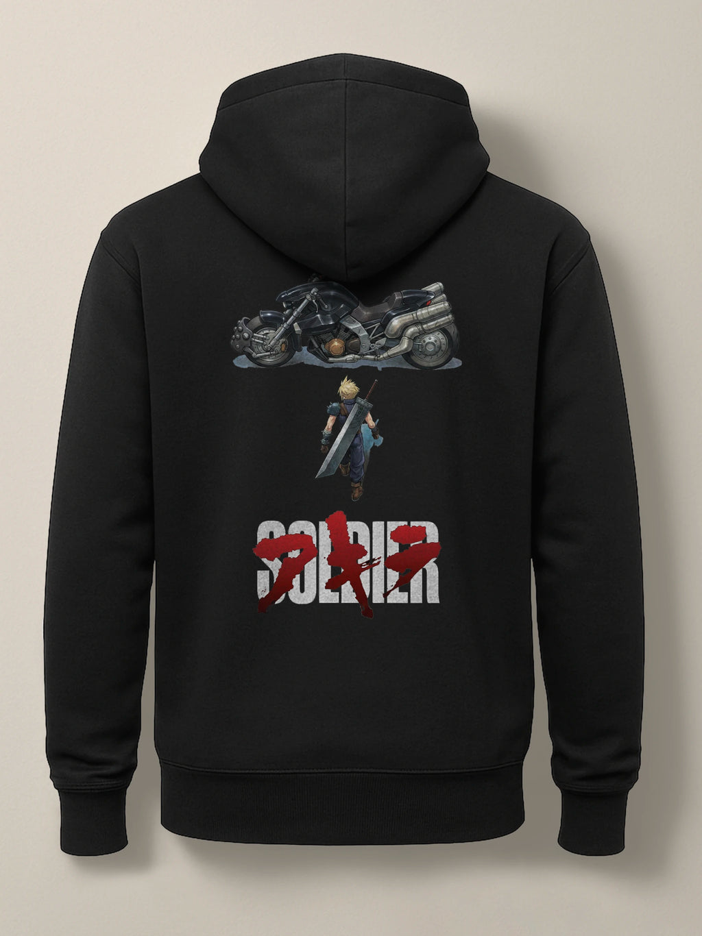 FFVII x Akira - Cloud Strife - Unisex Premium Hoodie Light Black by inspire.inc