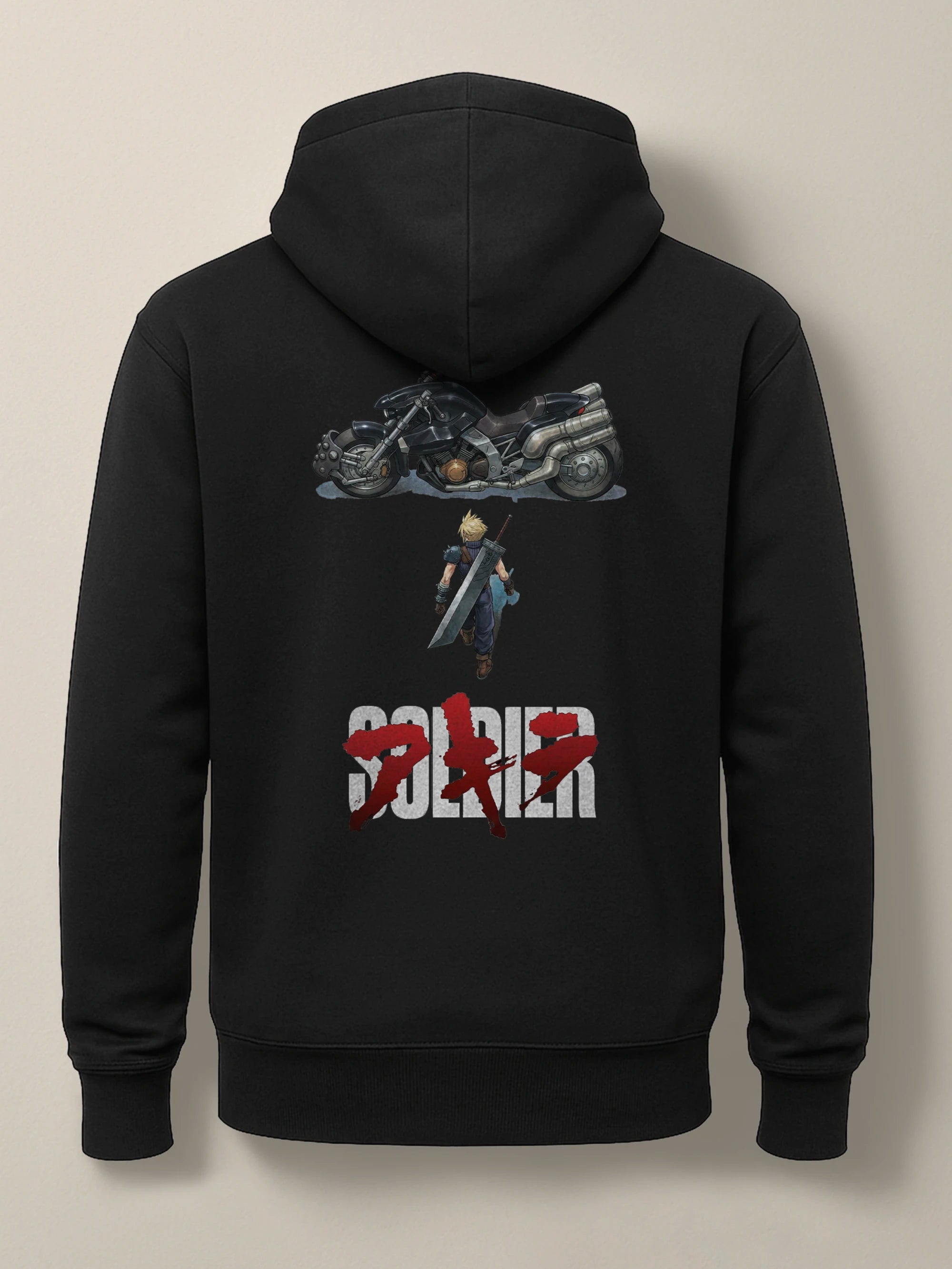 FFVII x Akira - Cloud Strife - Unisex Premium Hoodie Light Black by inspire.inc