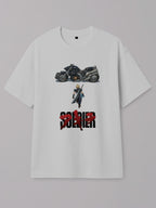 FFVII x Akira - Cloud Strife - Regular/Oversized T-shirt Oversized White by inspire.inc