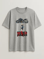 FFVII x Akira - Cloud Strife - Regular/Oversized T-shirt Oversized Light Heather Gray by inspire.inc