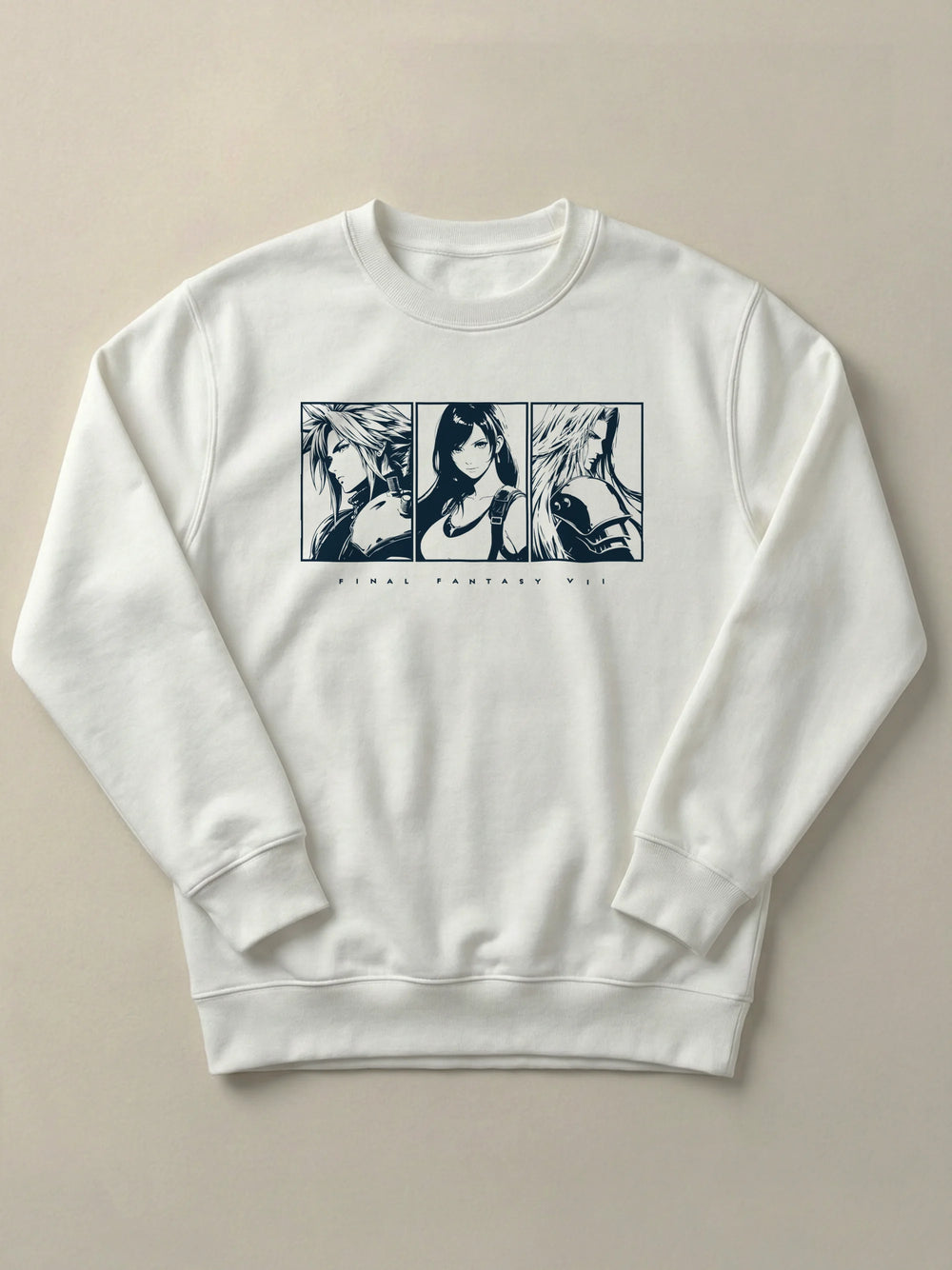Final Fantasy VII Fated Trio - Regular/Oversized Sweatshirt White by inspire.inc