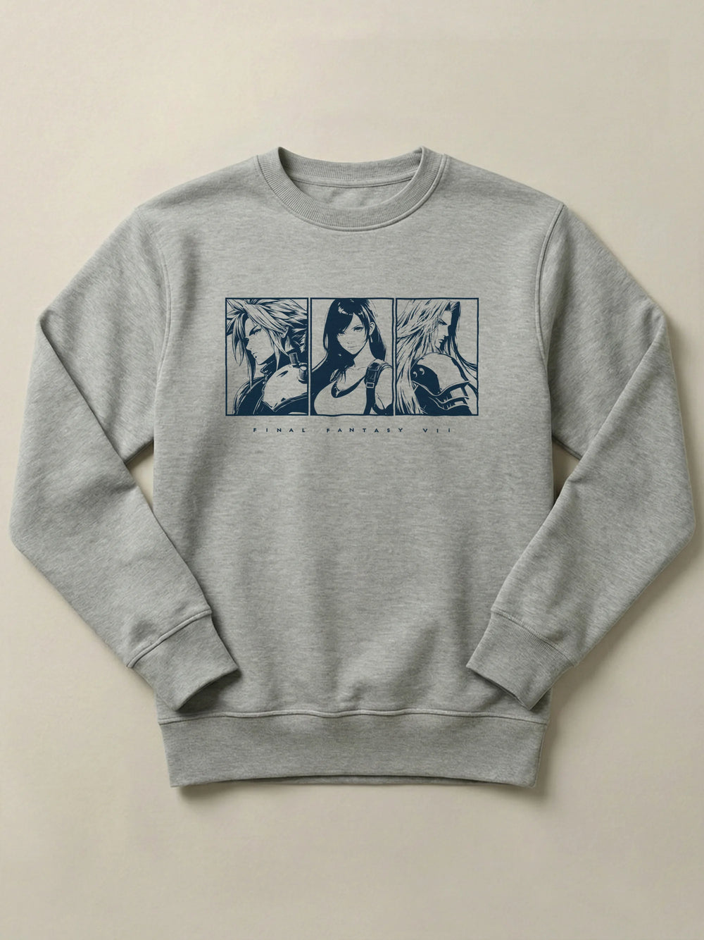 Final Fantasy VII Fated Trio - Regular/Oversized Sweatshirt Gray by inspire.inc