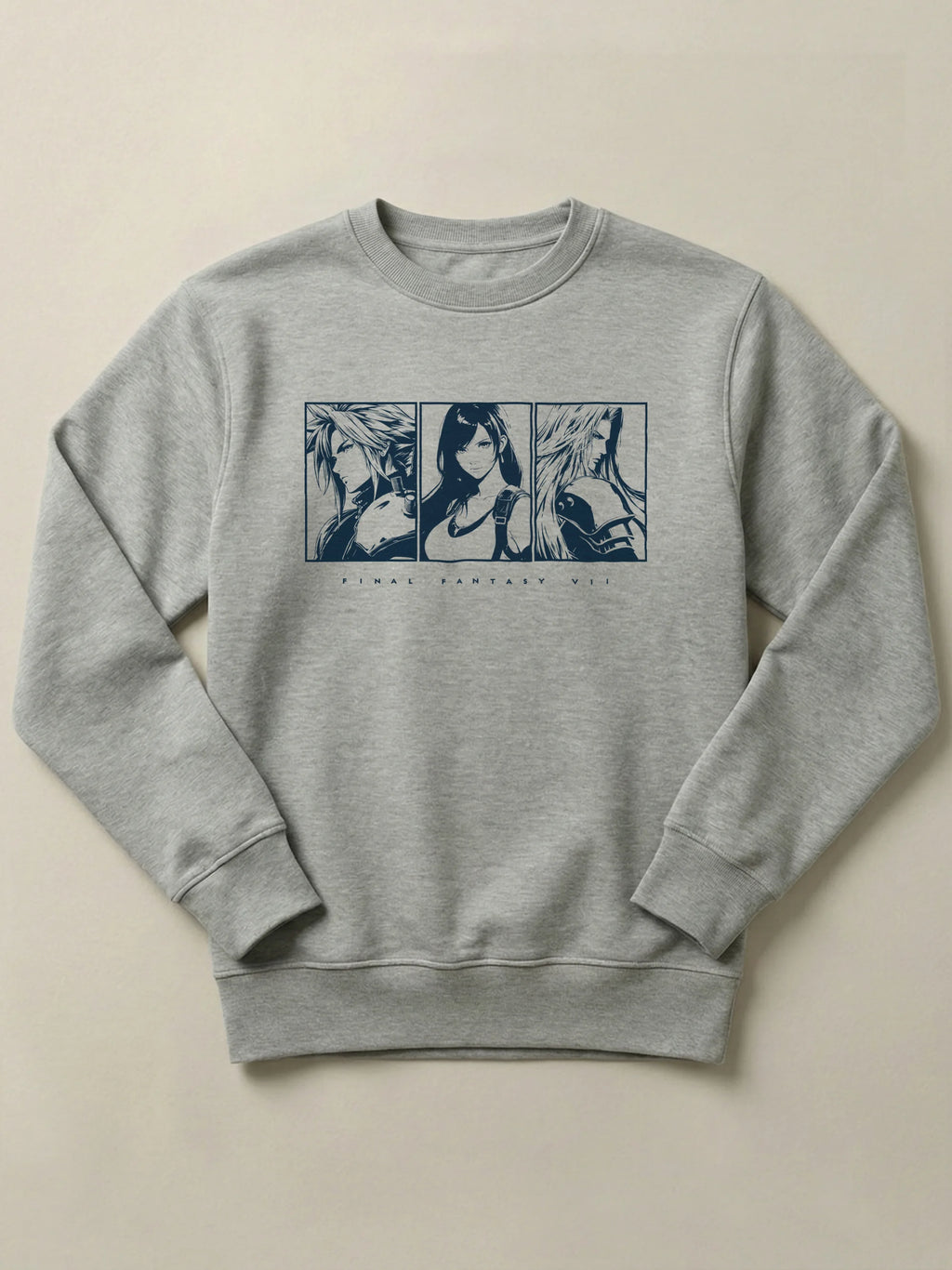 Final Fantasy VII Fated Trio - Regular/Oversized Sweatshirt Gray by inspire.inc