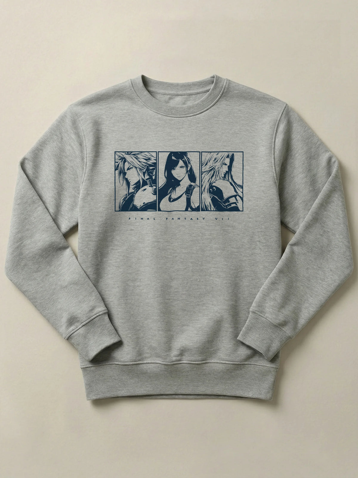 Final Fantasy VII Fated Trio - Regular/Oversized Sweatshirt Gray by inspire.inc