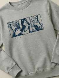 Final Fantasy VII Fated Trio - Regular/Oversized Sweatshirt Gray close-up by inspire.inc