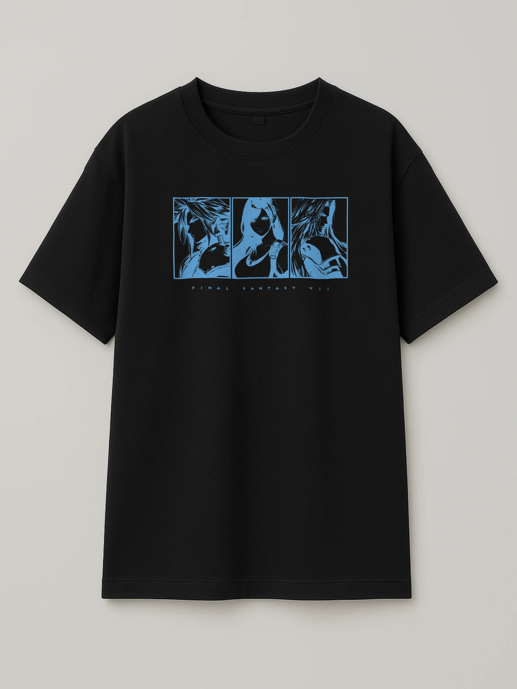 Final Fantasy VII Fated Trio - Regular/Oversized T-shirt Black by inspire.inc