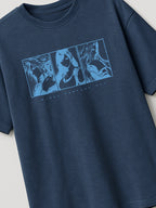 Final Fantasy VII Fated Trio - Regular/Oversized T-shirt Heather Blue close-up by inspire.inc
