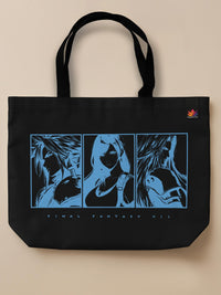 Final Fantasy VII - Trio - Neo Tote Bag Black Front Only by inspire.inc