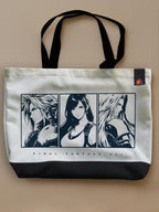 Final Fantasy VII - Trio - Neo Tote Bag White Front Only by inspire.inc