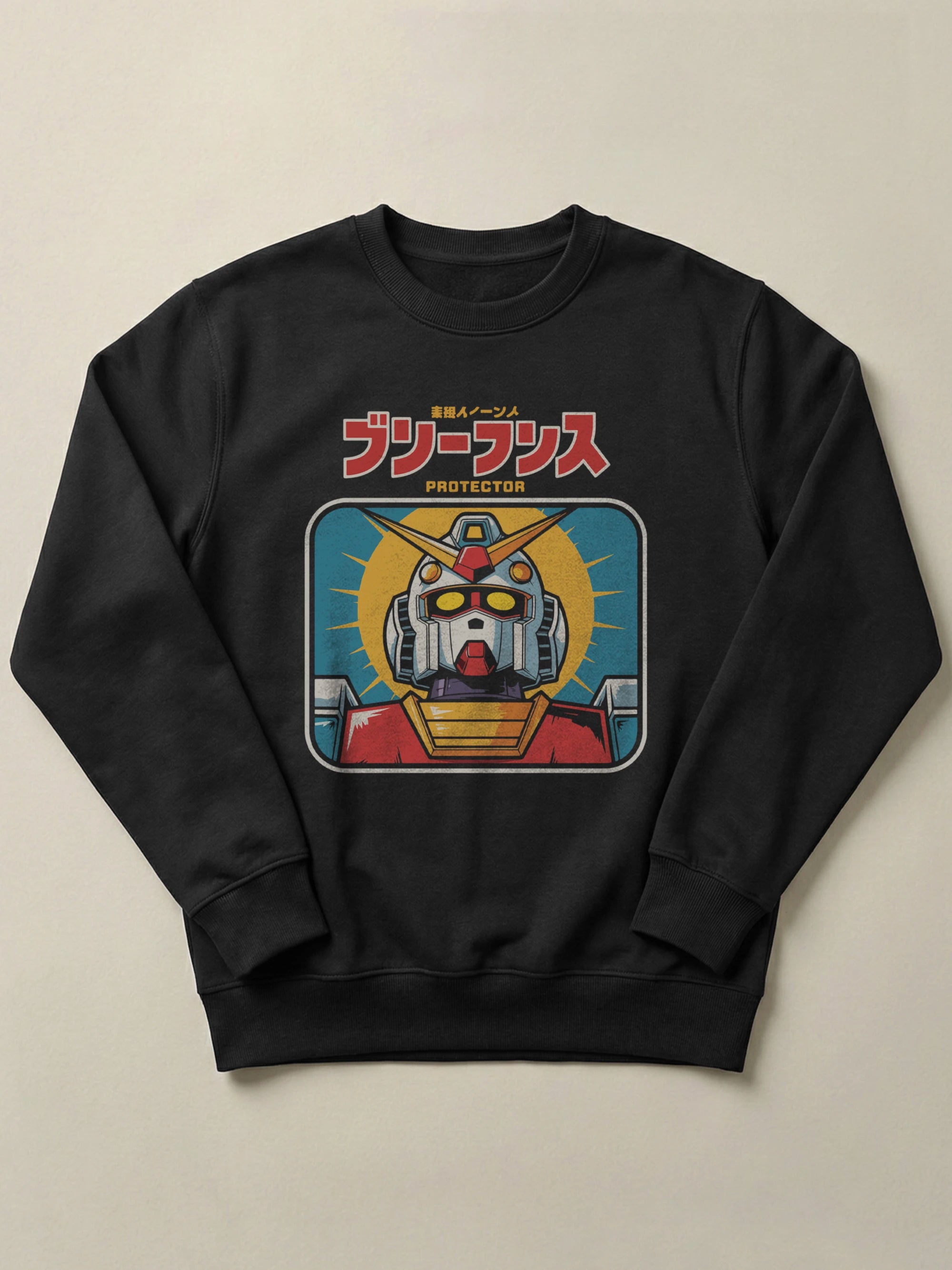 Gundam - The Protector - Regular/Oversized Sweatshirt Regular Black by inspire.inc