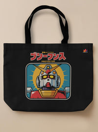 Gundam - The Protector - Neo Tote Bag Black Front Only by inspire.inc