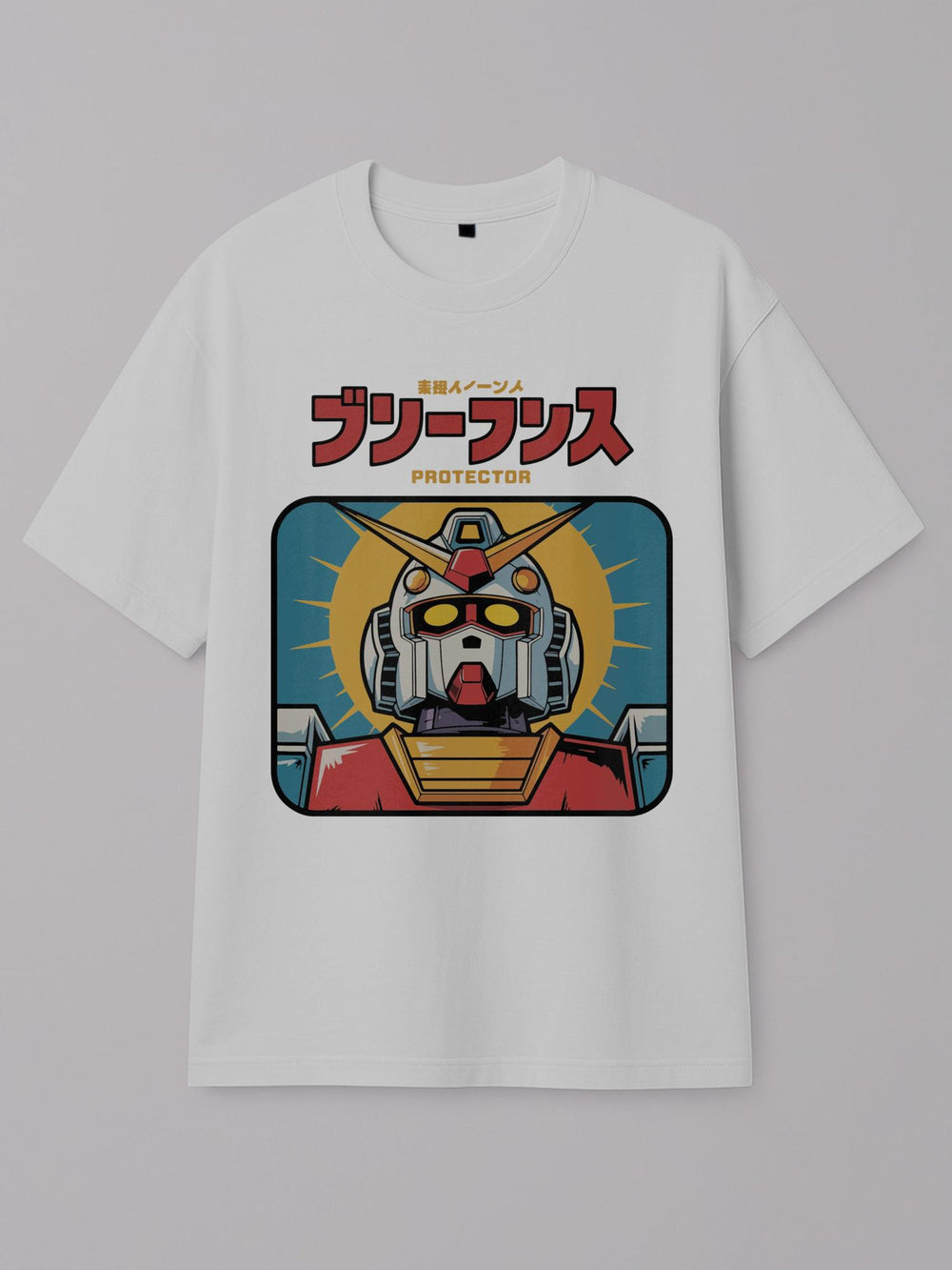 Gundam - The Protector - Regular/Oversized T-shirt Oversized White by inspire.inc