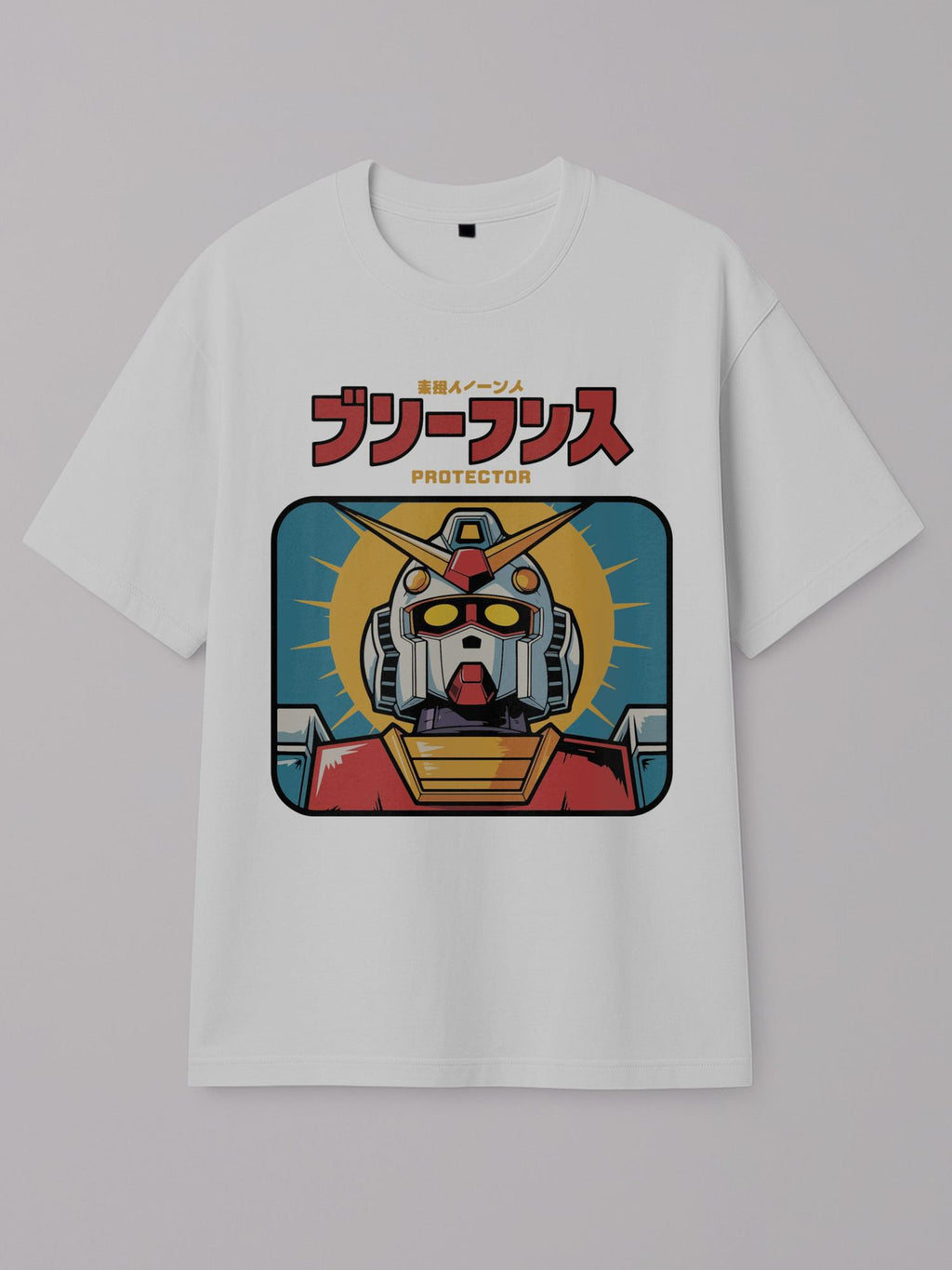 Gundam - The Protector - Regular/Oversized T-shirt Oversized White by inspire.inc