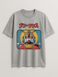 Gundam - The Protector - Regular/Oversized T-shirt Oversized Light Heather Gray by inspire.inc