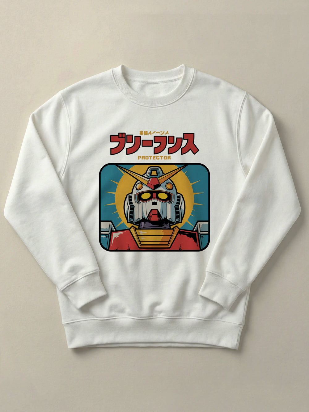 Gundam - The Protector - Regular/Oversized Sweatshirt Regular White by inspire.inc