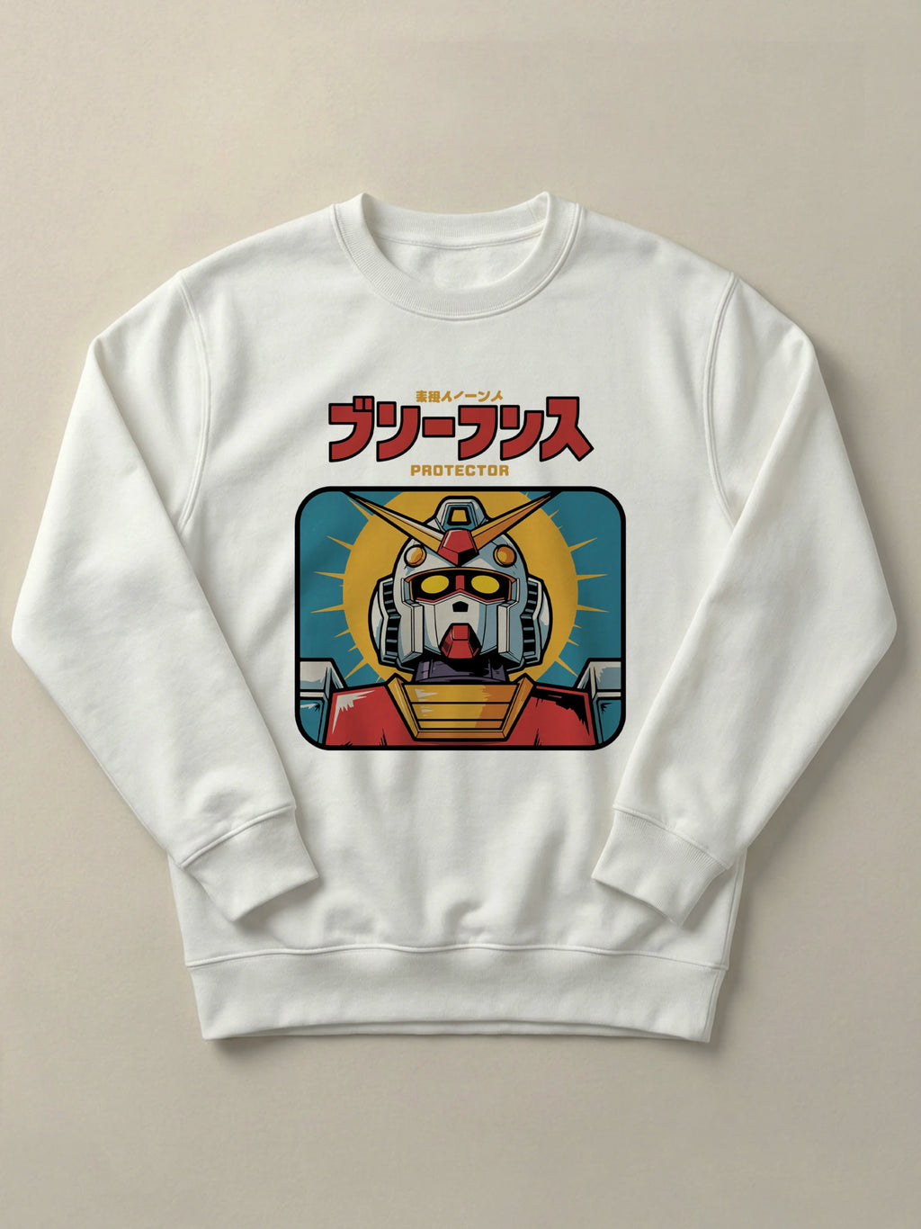 Gundam - The Protector - Regular/Oversized Sweatshirt Regular White by inspire.inc