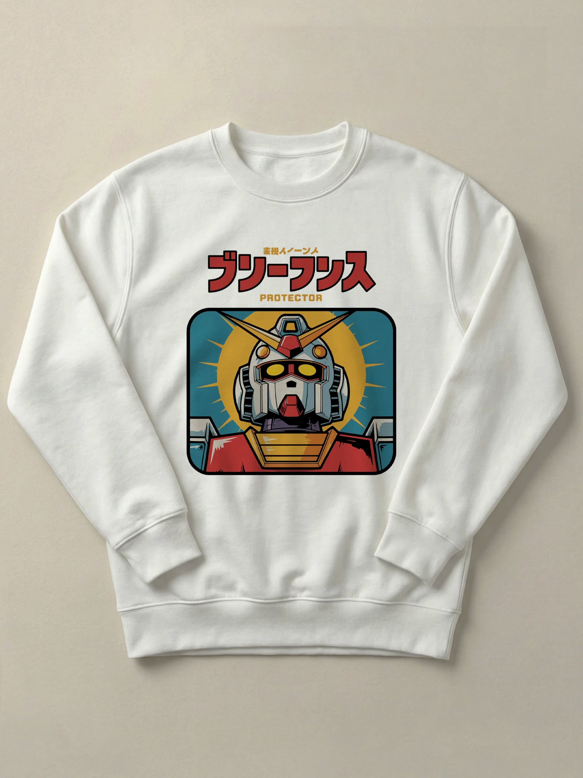 Gundam - The Protector - Regular/Oversized Sweatshirt Regular White by inspire.inc