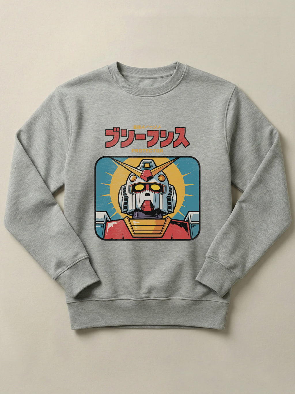 Gundam - The Protector - Regular/Oversized Sweatshirt Regular Gray by inspire.inc