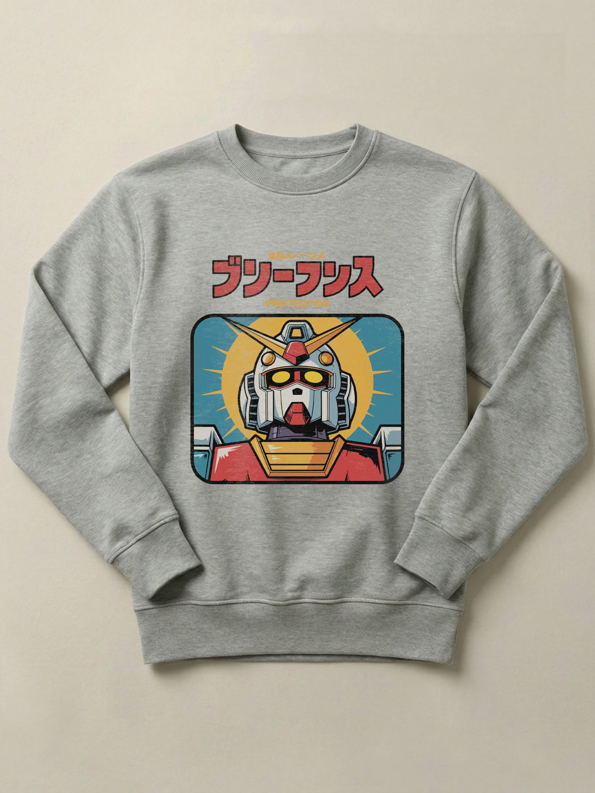 Gundam - The Protector - Regular/Oversized Sweatshirt Regular Gray by inspire.inc