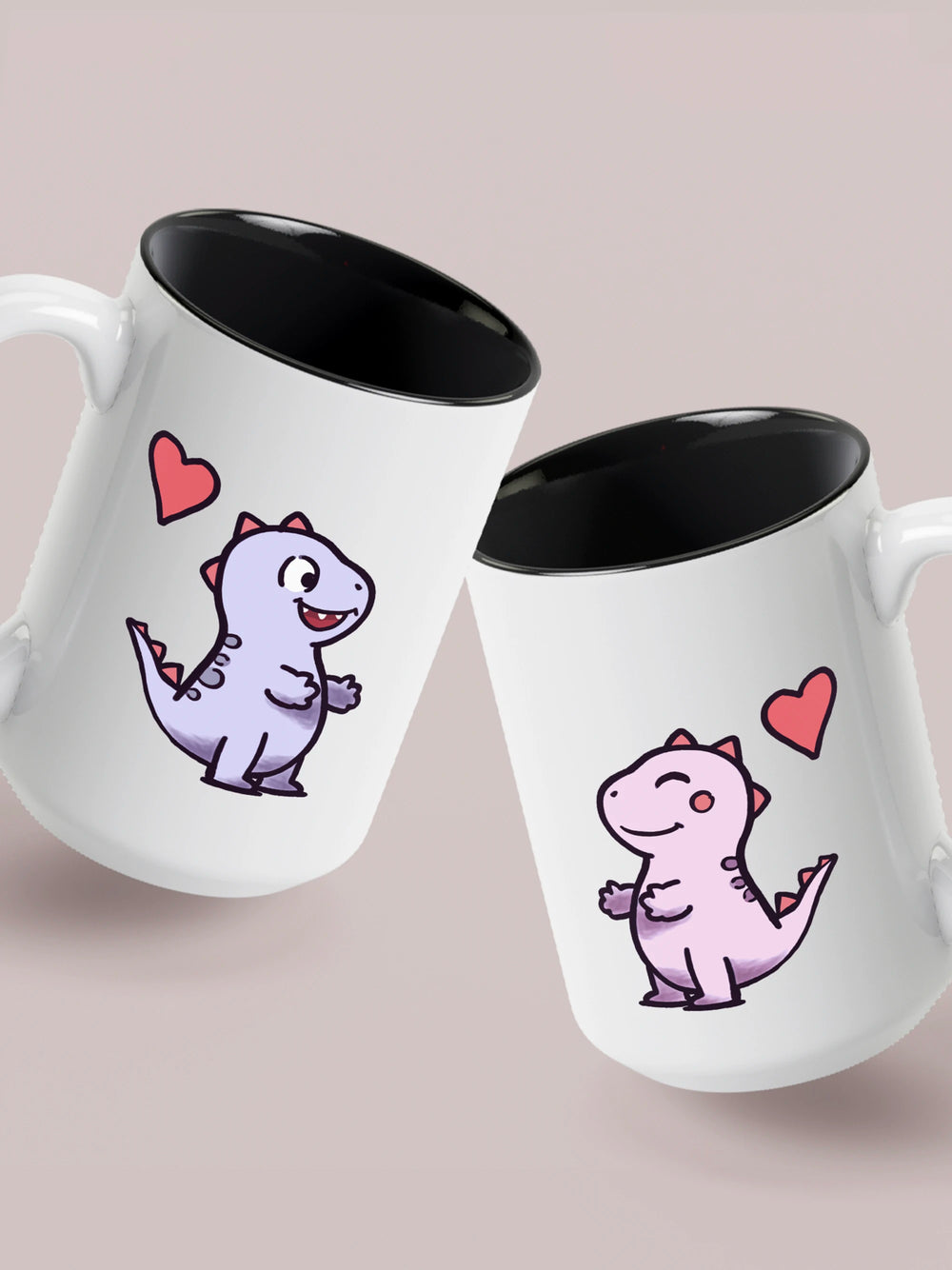Hug Dinos - Set of 2 Regular/Big Mugs by inspire.inc