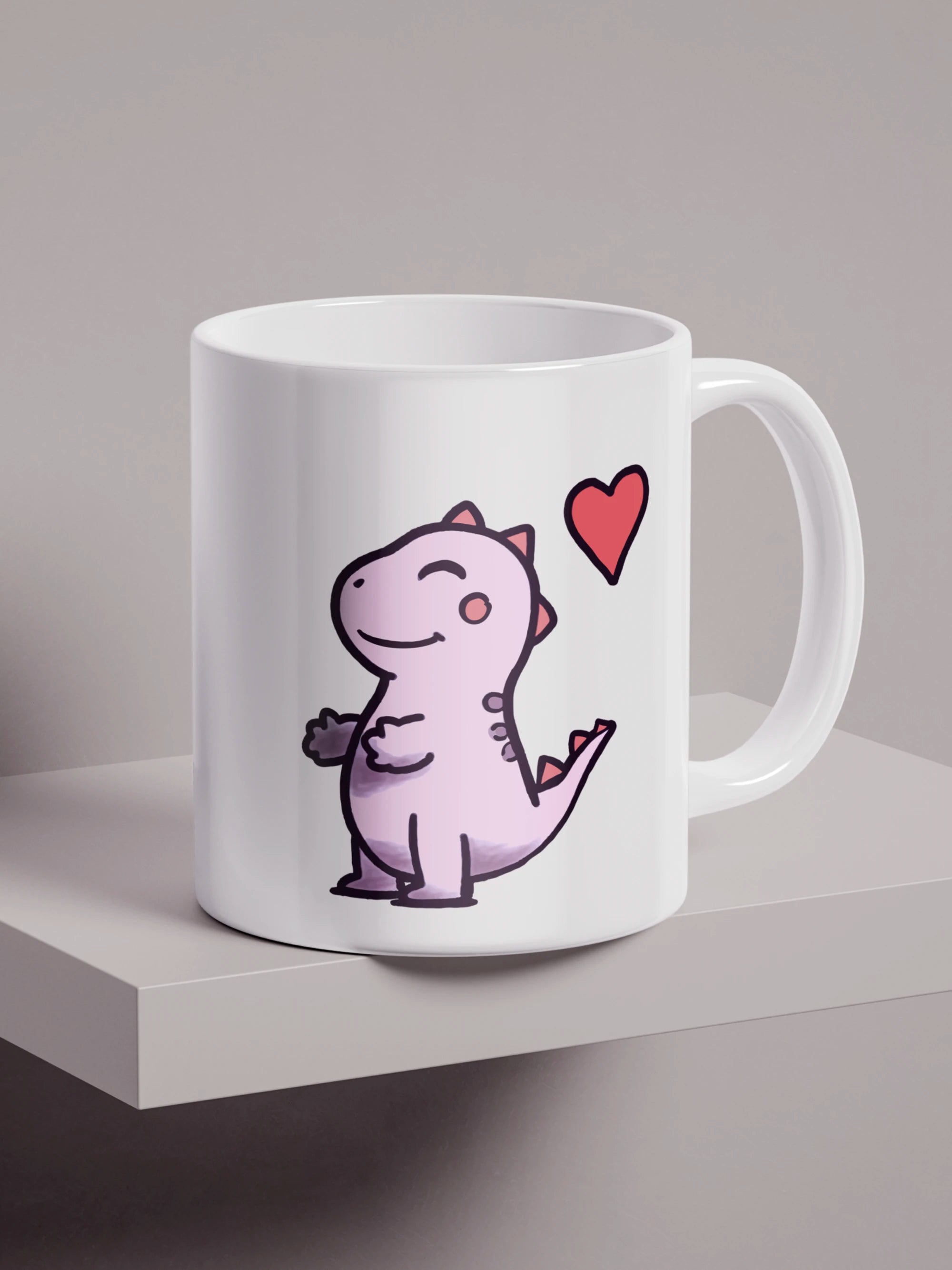 Hug Dinos - Set of 2 Regular/Big Mugs Regular - 325ml White by inspire.inc