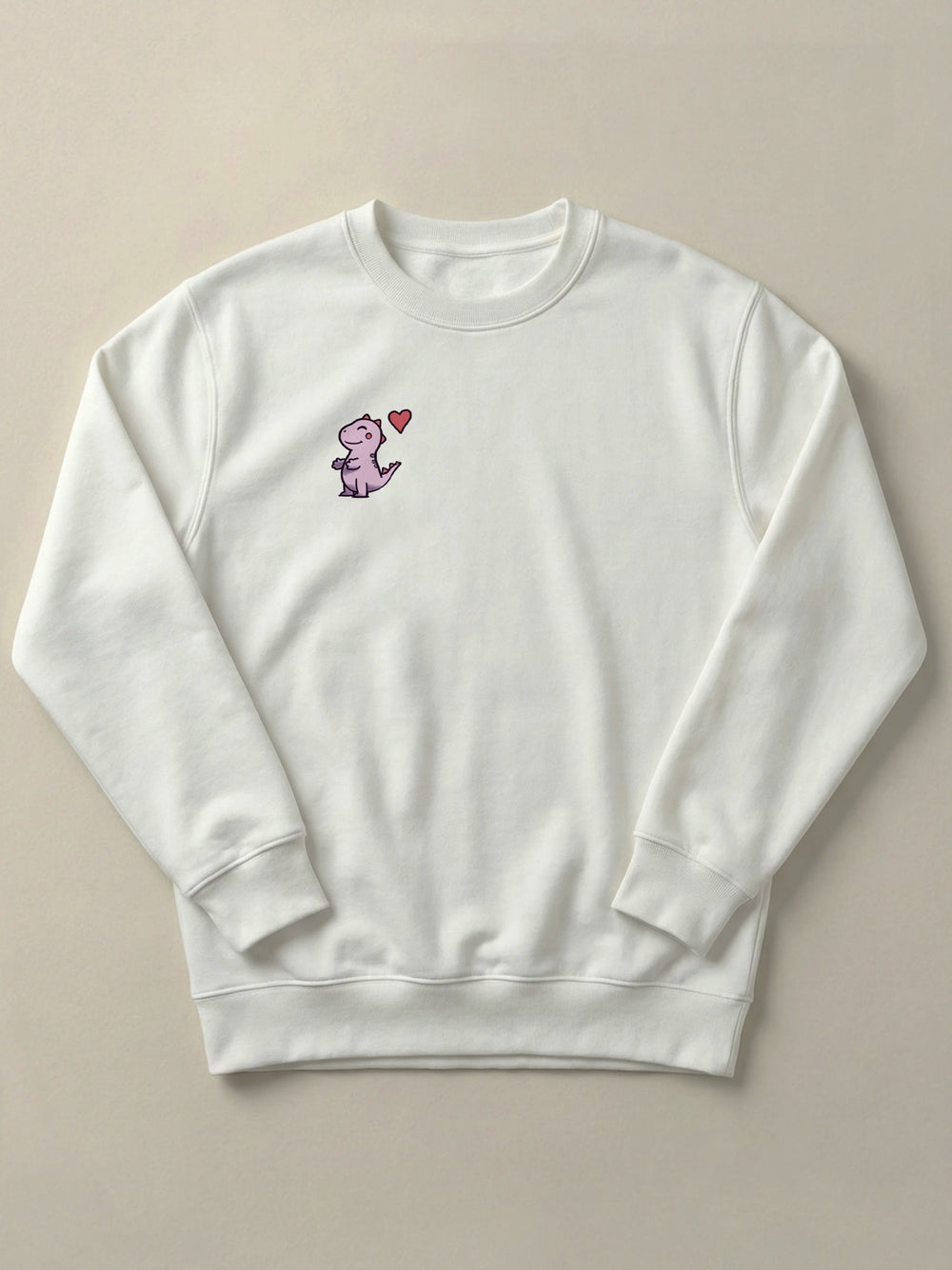Hug Dinos - Regular/Oversized Sweatshirt Regular Fit White by inspire.inc