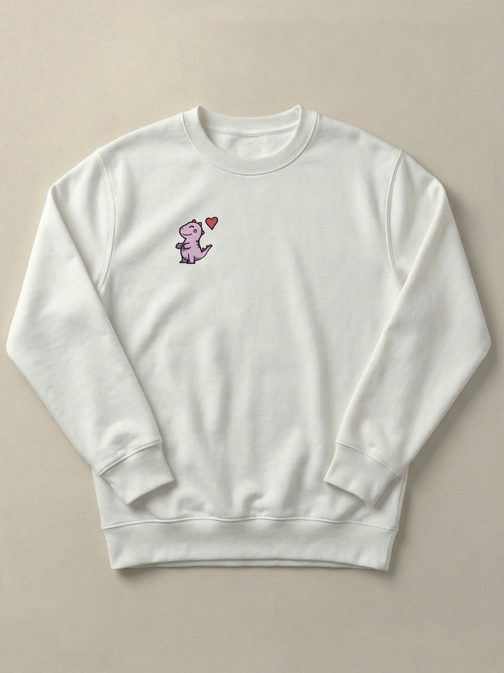 Hug Dinos - Regular/Oversized Sweatshirt Regular Fit White by inspire.inc