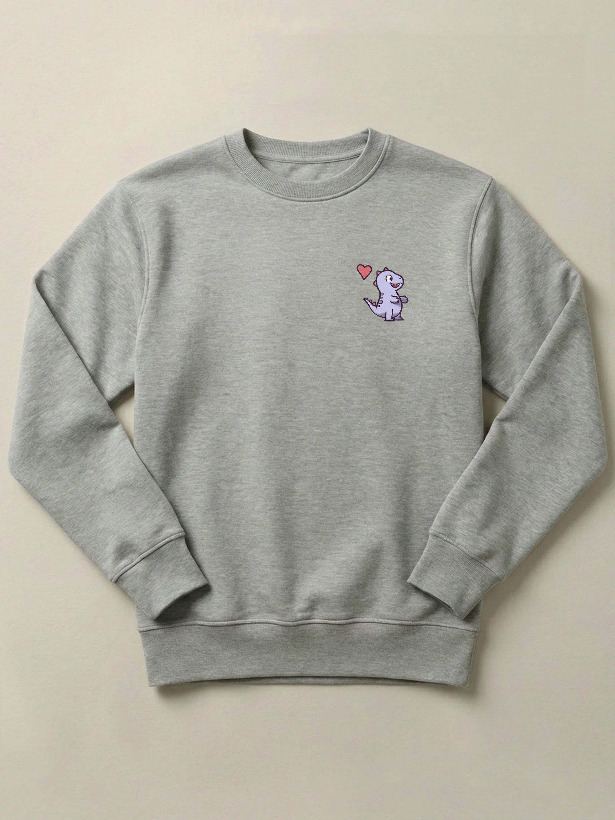 Hug Dinos - Regular/Oversized Sweatshirt Regular Fit Gray by inspire.inc