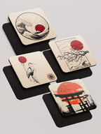 Japan - Pack of 4 Coasters by inspire.inc