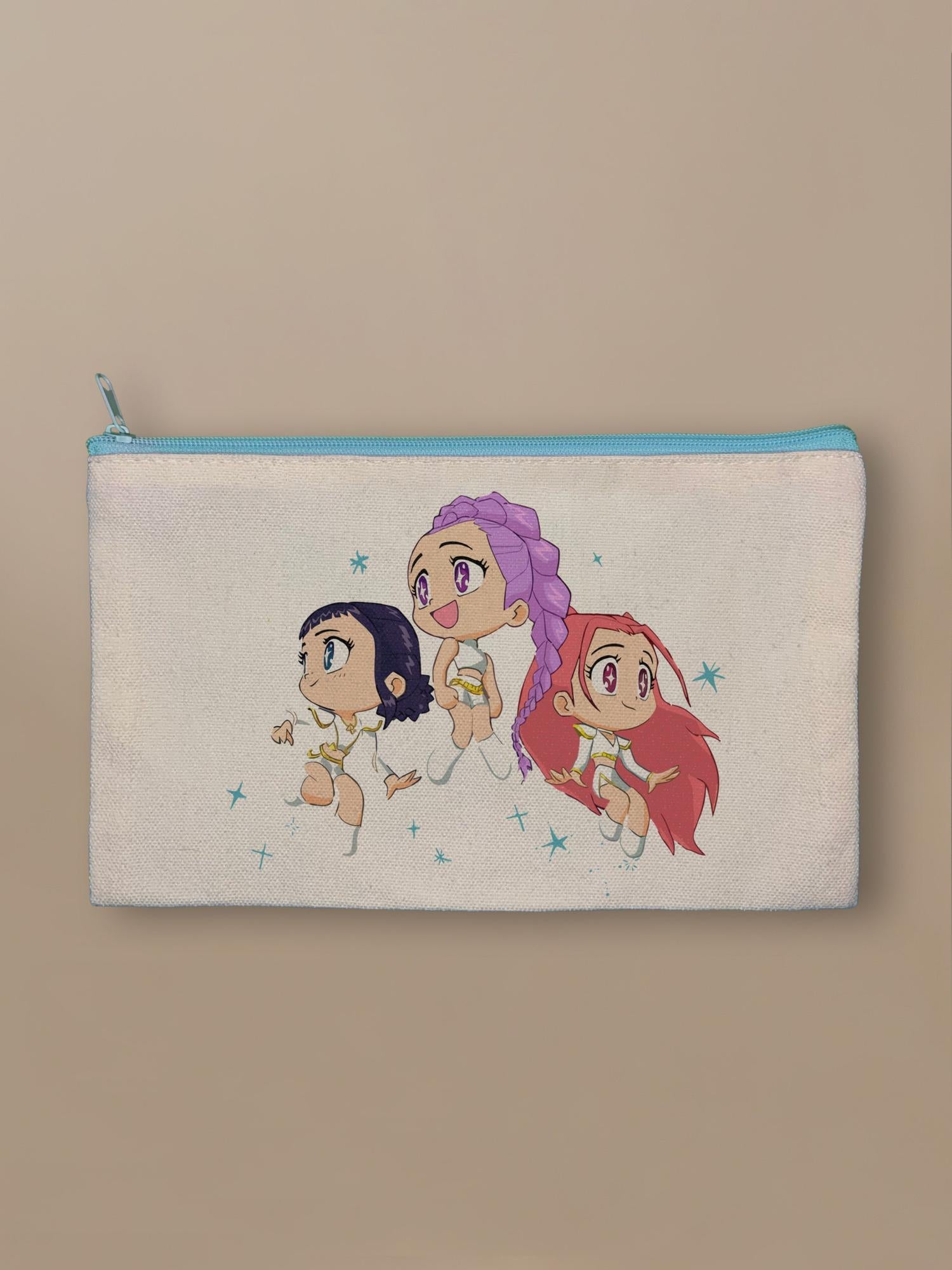 Kpop Demon Hunters - Idols - Zipper Pouch Blue by inspire.inc