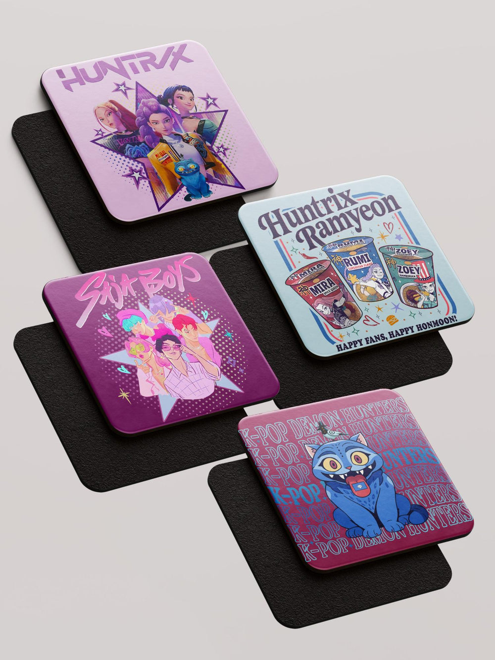 Kpop Demon Hunters - Mix - Pack of 4 Coasters by inspire.inc
