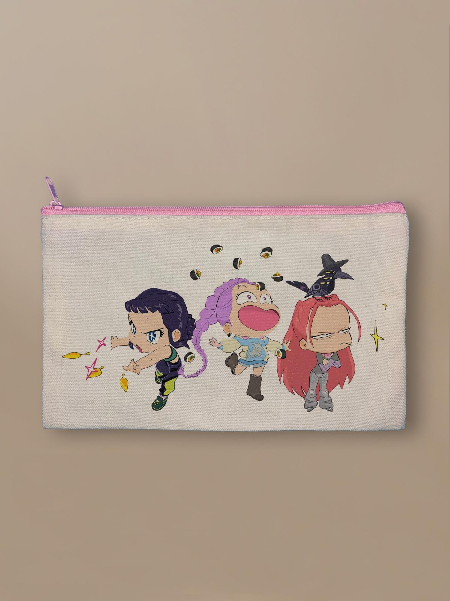 Kpop Demon Hunters - Moods - Zipper Pouch Pink by inspire.inc