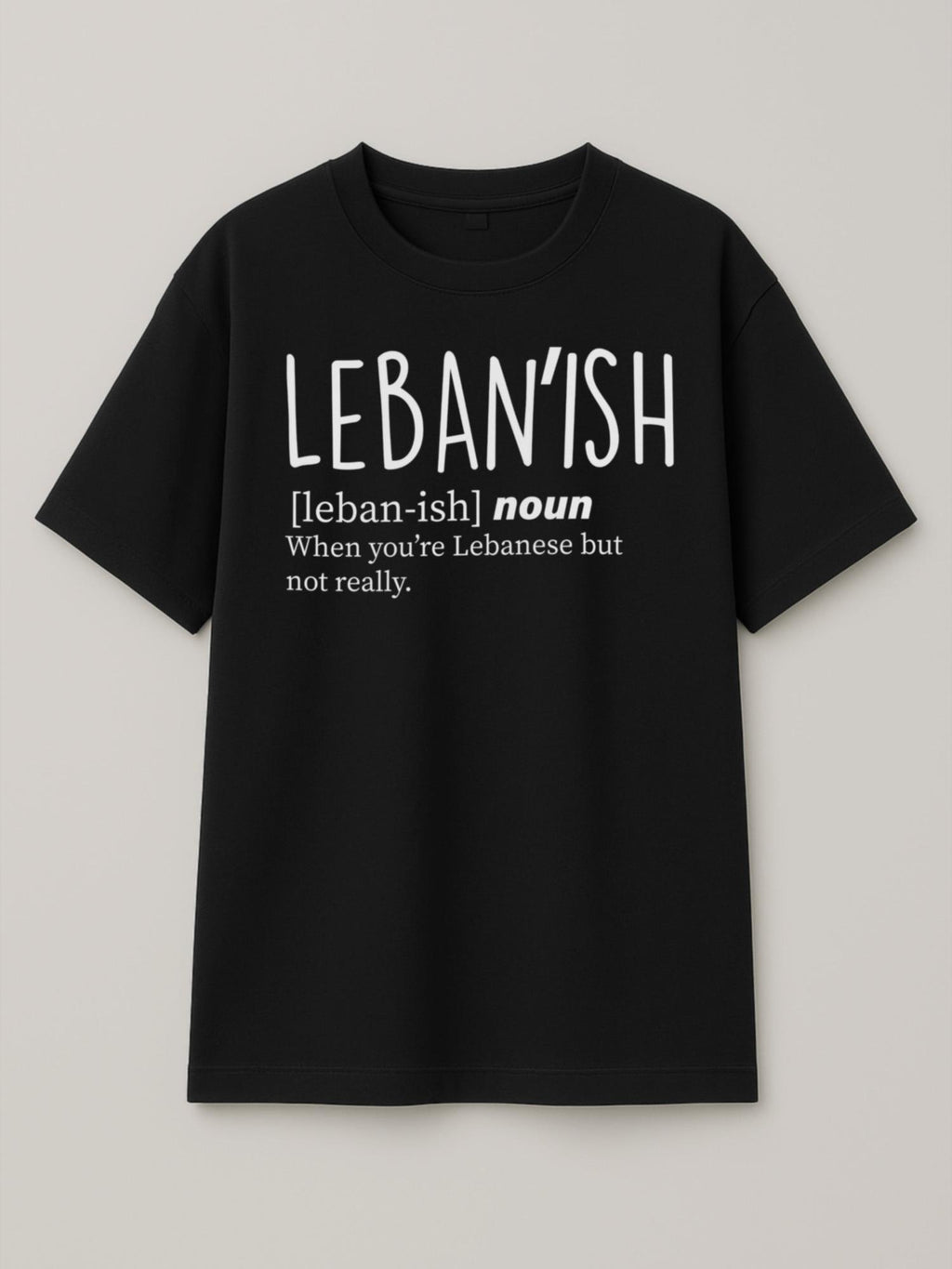 Leban'ish - Regular/Oversized T-shirt Oversized Black by inspire.inc