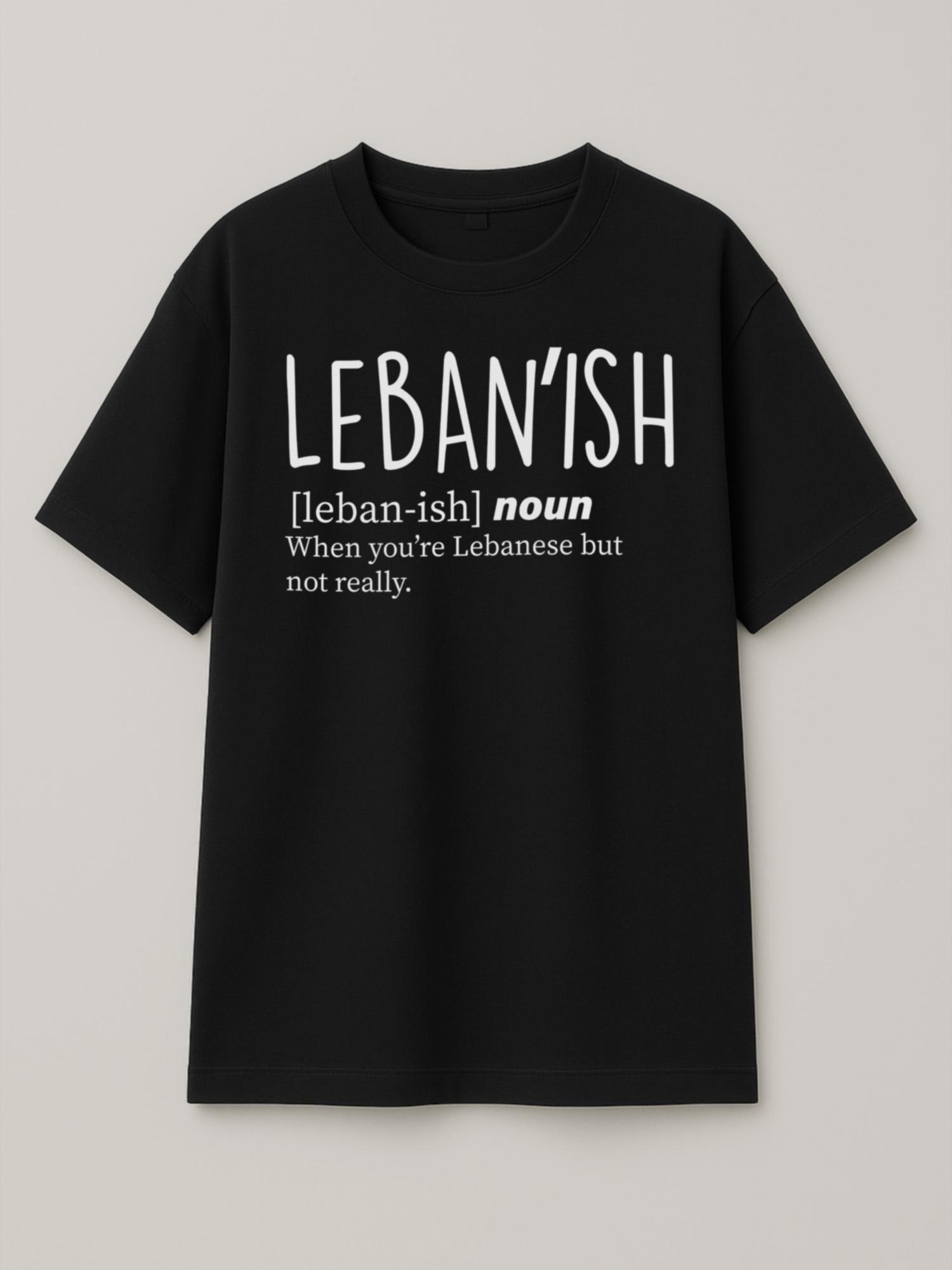 Leban'ish - Regular/Oversized T-shirt Oversized Black by inspire.inc