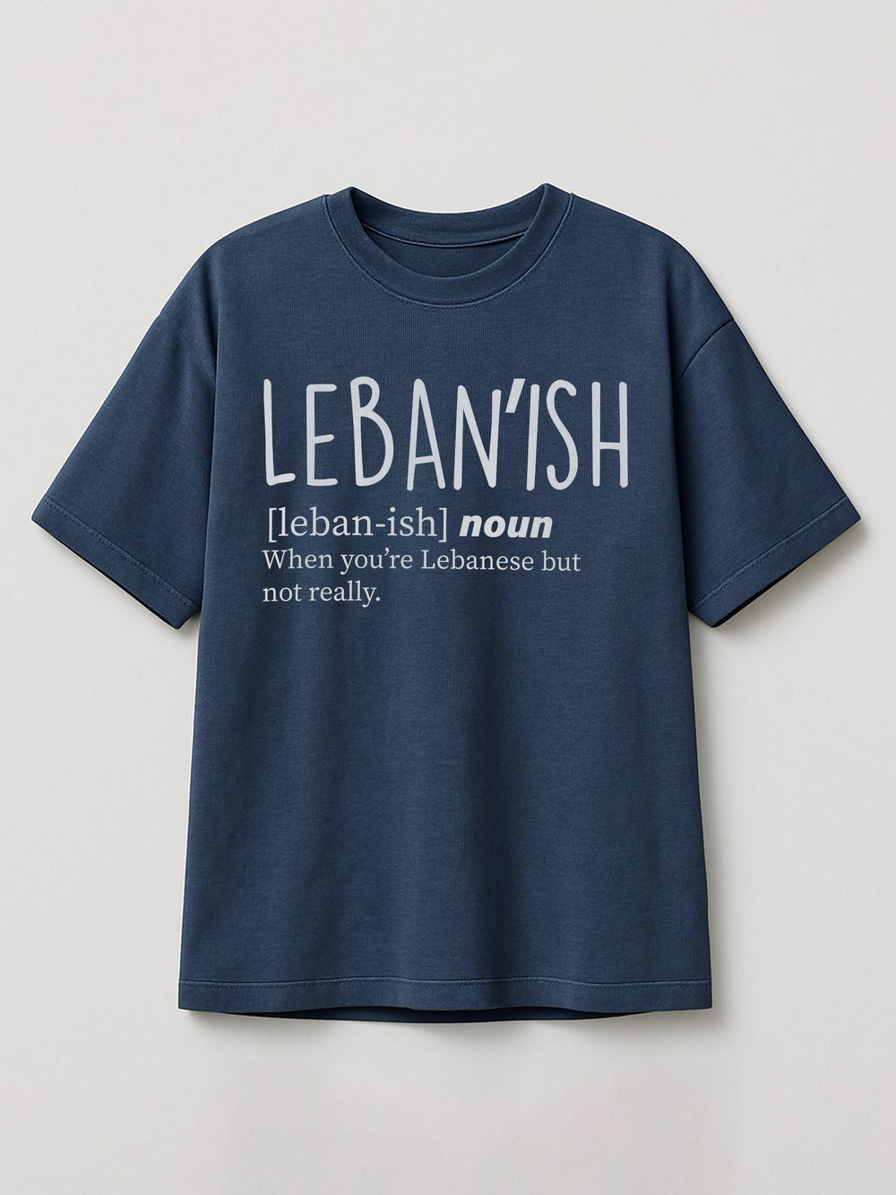 Leban'ish - Regular/Oversized T-shirt Oversized Heather Blue by inspire.inc