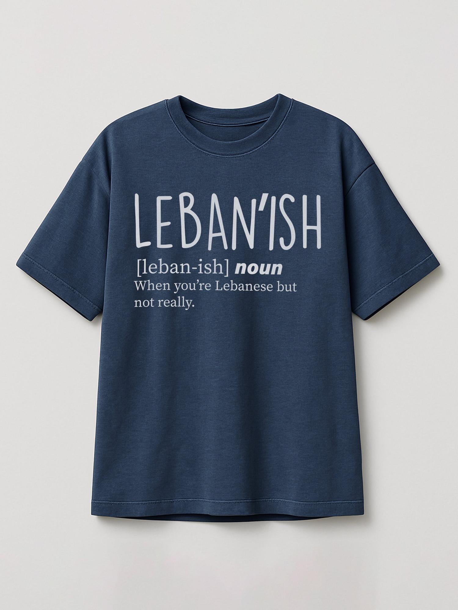 Leban'ish - Regular/Oversized T-shirt Oversized Heather Blue by inspire.inc