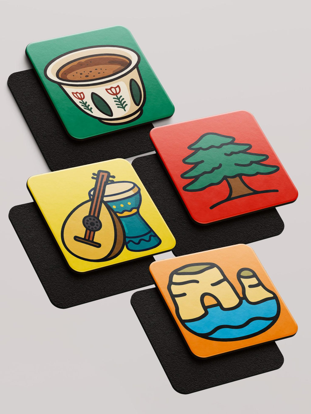 Lebanon Minis - Pack of 4 Coasters by inspire.inc