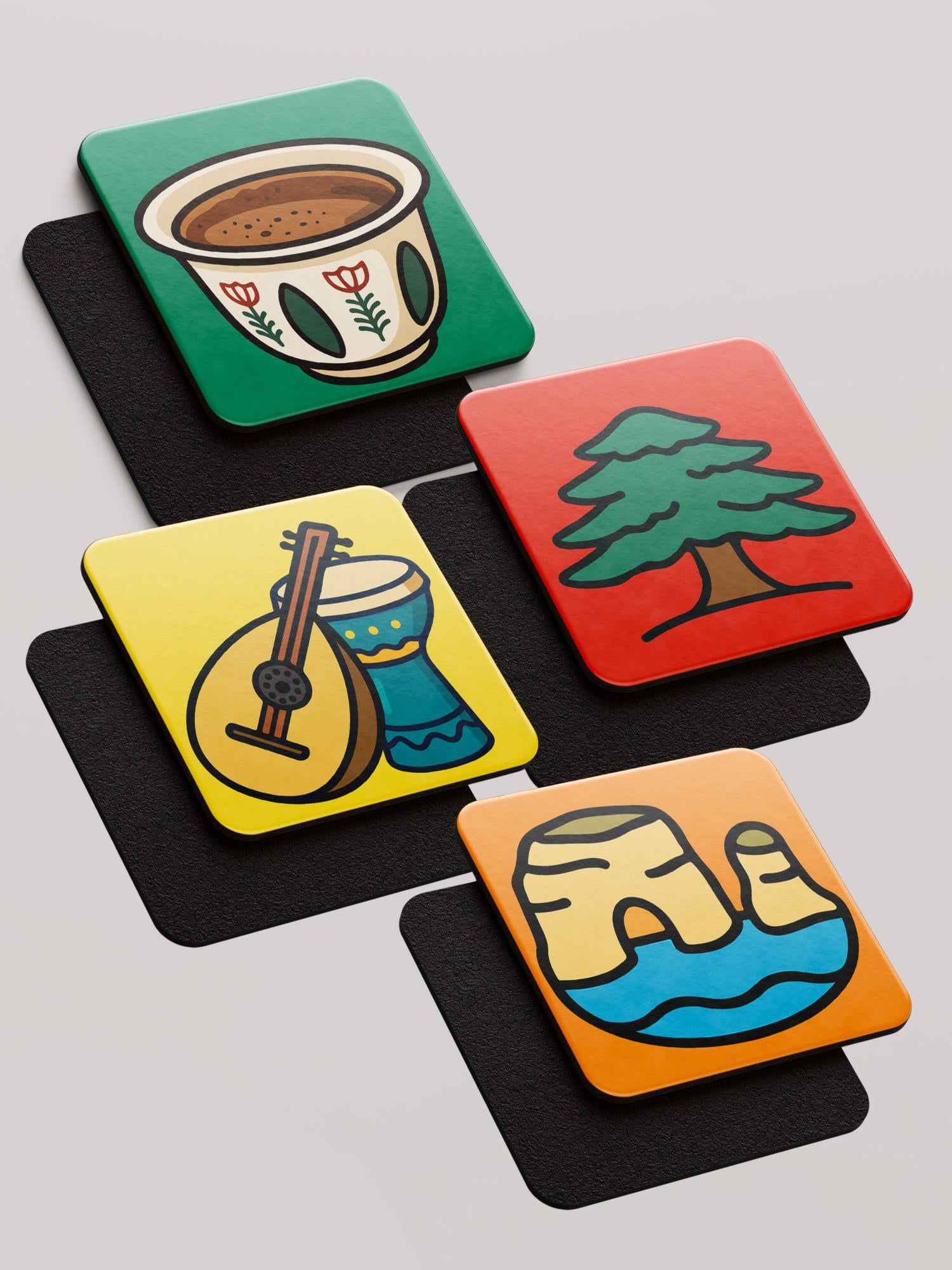 Lebanon Minis - Pack of 4 Coasters by inspire.inc