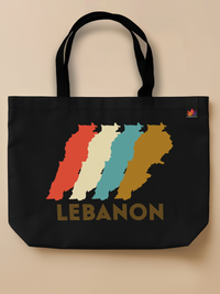 Lebanon Retro Shift - Neo Tote Bag Black Front Only by inspire.inc