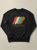 Lebanon Retro Shift - Regular/Oversized Sweatshirt Regular Fit Black by inspire.inc